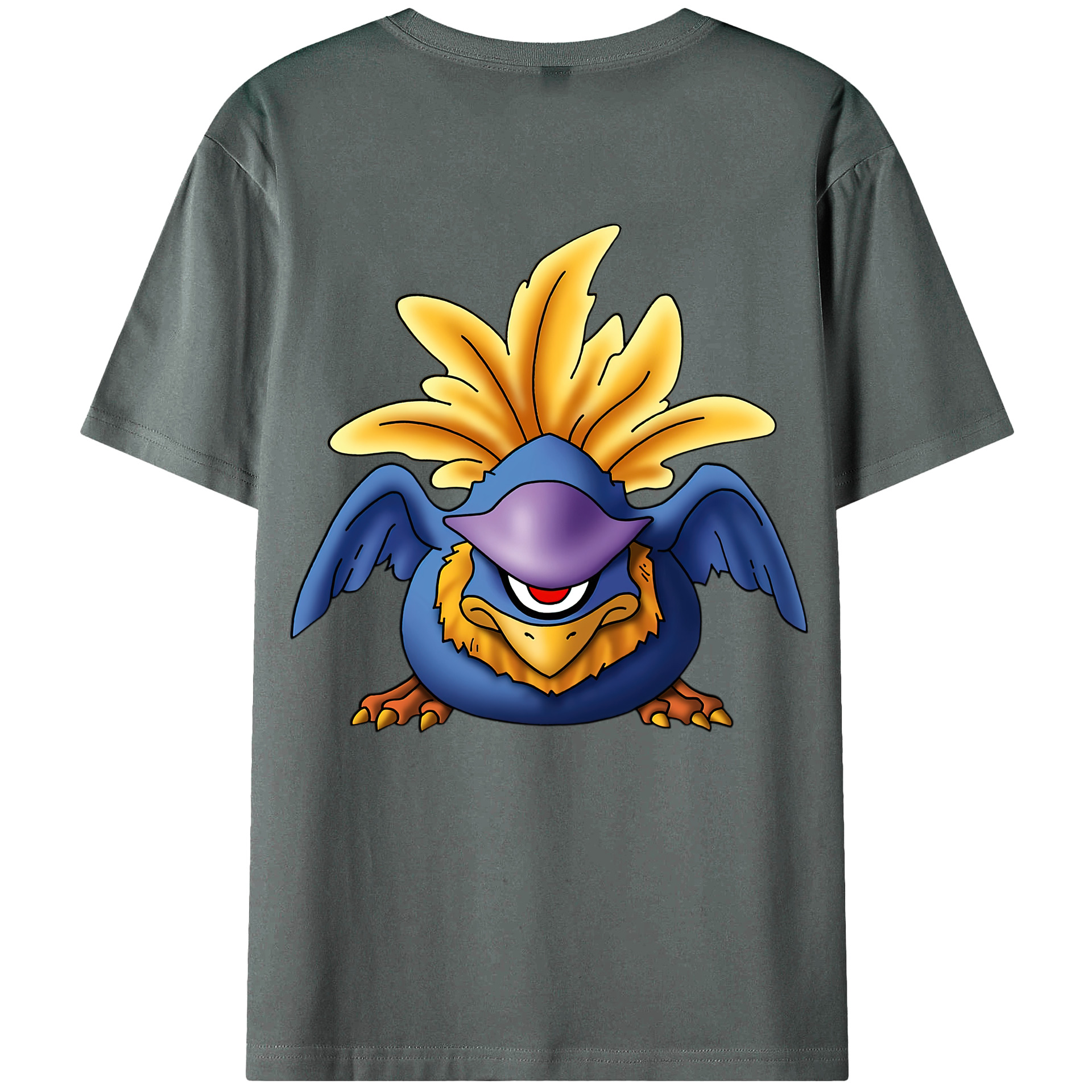 （画像用） ドラゴンクエスト Doragon Kuesuto Dragon Quest 綿100％ メンズ半袖Tシャツ（バックプリント） 通気性